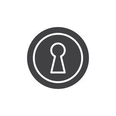 Keyhole icon vector, filled flat sign, solid pictogram isolated on white. Key hole symbol, logo illustration.