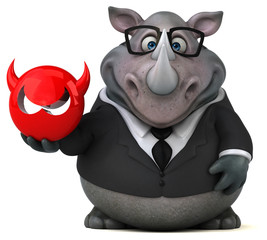Naklejka premium Fun rhinoceros - 3D Illustration