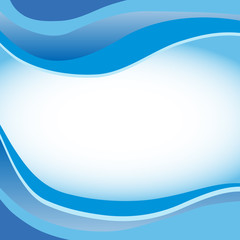 Abstract blue waves, blue waves from the top and bottom, abstraction