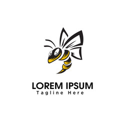 cartoon Bee art logo