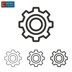 Settings line vector icon. Editable stroke.