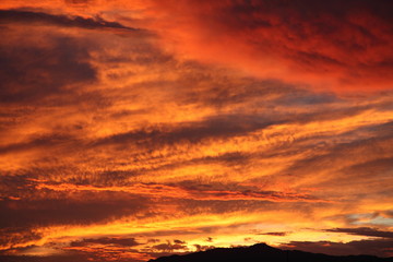 Sunset in Kyoto before Typhoon
