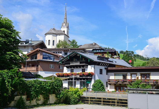 View of Kaprun city in Austria