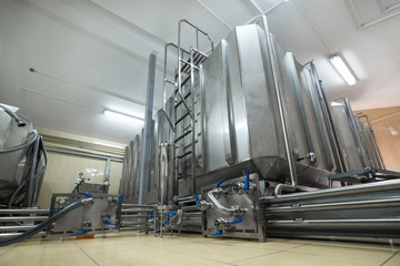 Storage of liquid with stainless steel tanks.