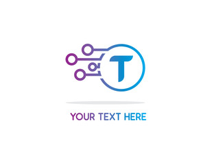 ball technology letter creative logo design illustration