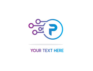 ball technology letter creative logo design illustration