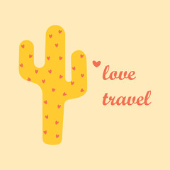 card with cute cactus