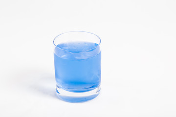 Glass with Blue Water