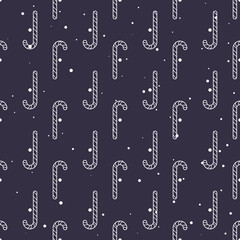 Christmas seamless pattern with sweets. Vector illustration