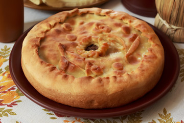 fresh homemade meat pie