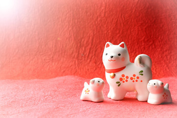 戌年 年賀状 朝日の背景