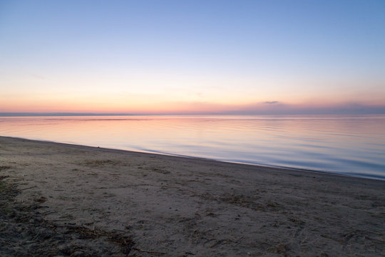 The sky early in the morning over the sea
