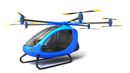 Electric Passenger Drone on the white background © Tatiana Shepeleva
