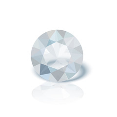 Diamond isolated on white background. Vector luxury accessory.
