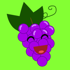 cute and funny vector design of a grape