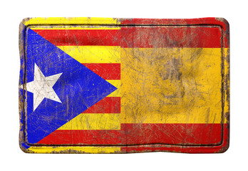 Mixes Catalonia and Spain flags