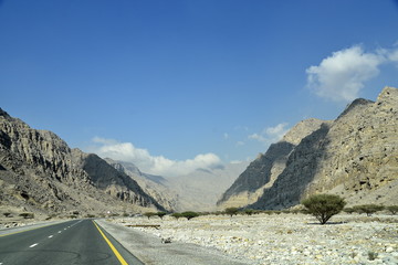 Road to Jais Mountains, Jebel Jais, Ras Al Khaimah, United Arab Emirates