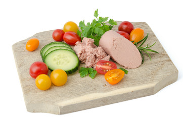 Vesperbrett mit Leberwurst