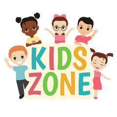 Obraz premium Kids zone banner design.