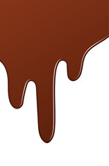 Melted Chocolate Syrup. Sweet Design. Vector illustration.
