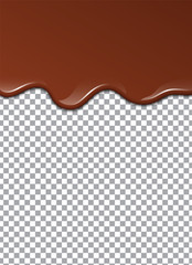 Melted Chocolate Syrup. Sweet Design. Vector illustration.