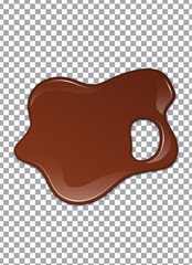 Melted Chocolate Syrup. Sweet Design. Vector illustration.