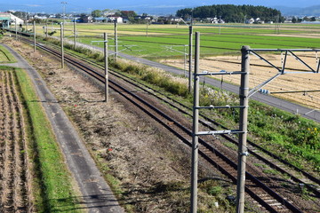 羽越本線の線路