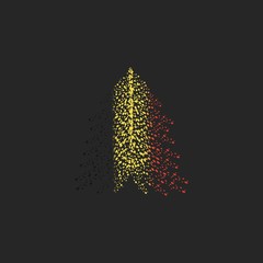 Christmas tree and  Belgium flag