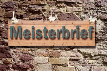 Schild 209 - Meisterbrief