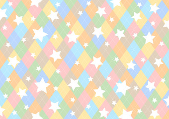 カラフル　アーガイル　スター　背景