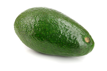 whole avocado isolated on white background close-up