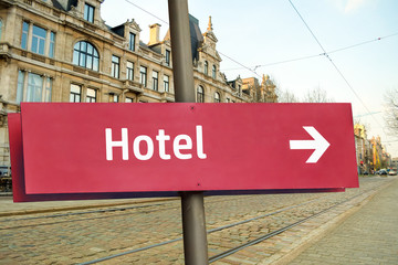 Obraz premium Schild 211 - Hotel