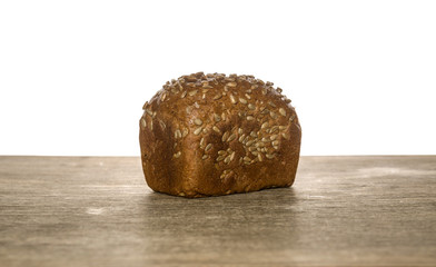 Bread on a wooden background