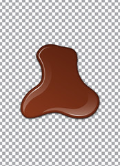 Melted Chocolate Syrup. Sweet Design. Vector illustration.