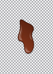 Melted Chocolate Syrup. Sweet Design. Vector illustration.