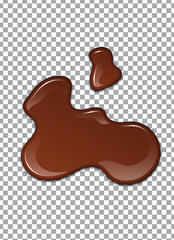 Melted Chocolate Syrup. Sweet Design. Vector illustration.
