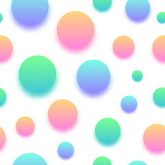 Colorful abstract ball background, seamless design, vector illustration