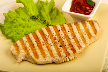 Grilled turkey steak