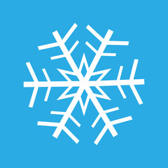 Abstract Simple Snowflake Blue Background Vector Illustration