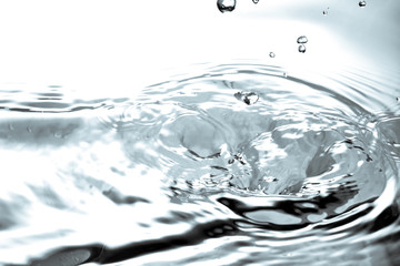 Liquid silver metal abstract ,water drops waves Bubble and ripples