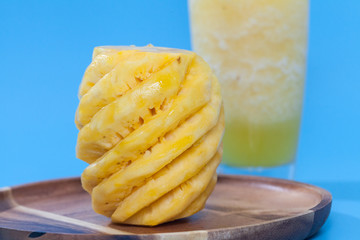 pineapple smoothie in glass