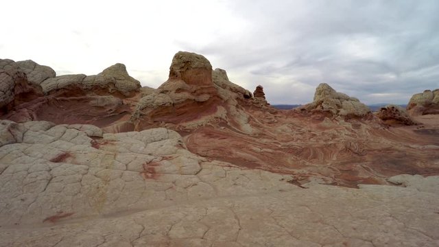 Panning the landscape of White Pocket viewing the uniques desert texture.