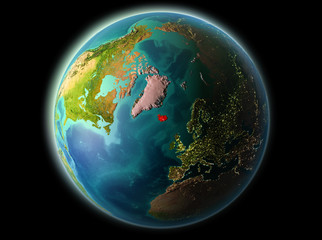 Iceland in the evening