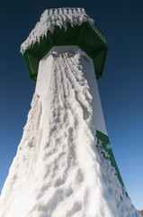 Schnee und Eis auf Rügen, der größten Insel Deutschlands, zugehörig zu Mecklenburg-Vorpommern 