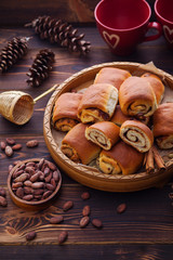 cinnamon buns with chocolate