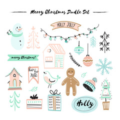 Merry Christmas doodle set