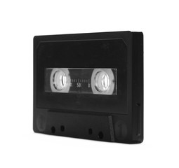 Vintage video cassette - VHS tape, isolated on white background