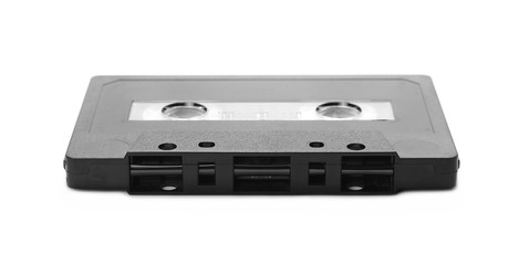 Vintage video cassette - VHS tape, isolated on white background