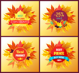 Set of Posters Best Product Award Stamp Price Sale