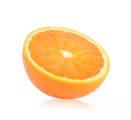 Orange slice on white background